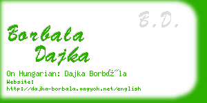 borbala dajka business card